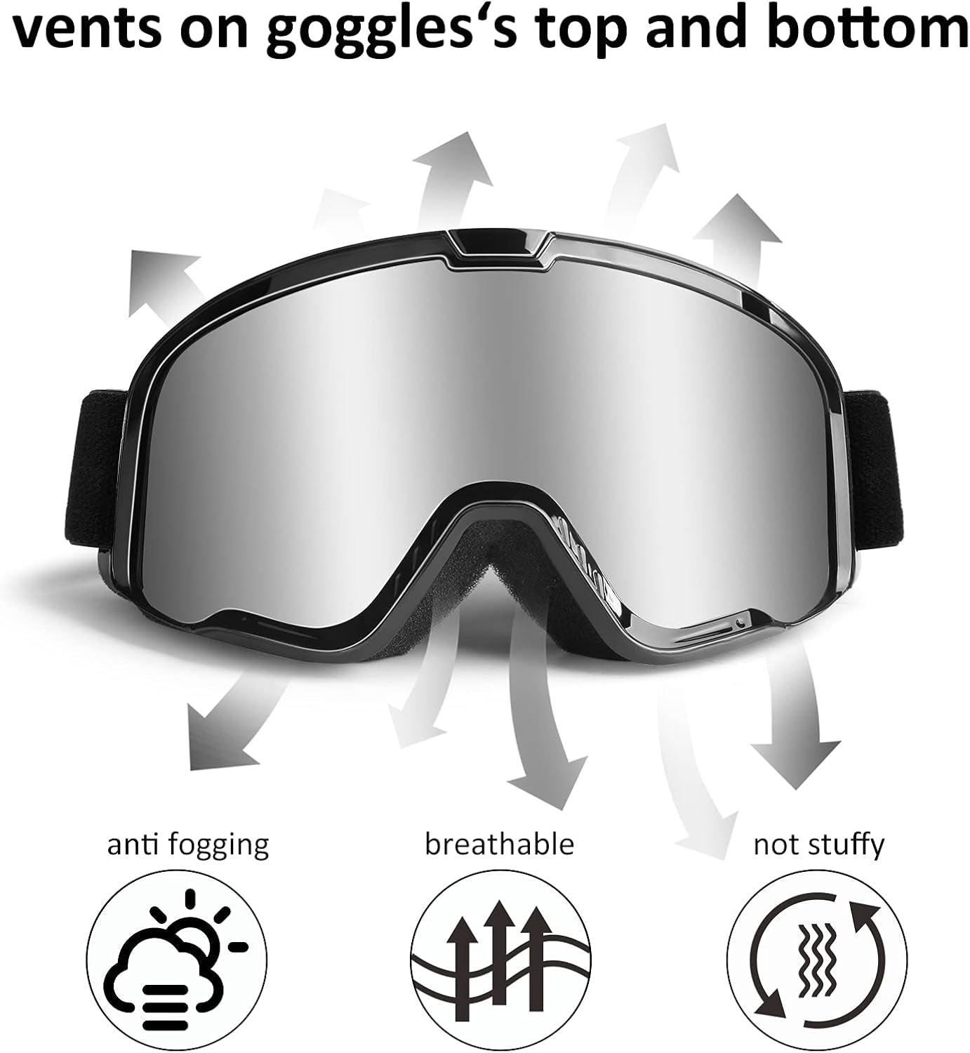 Motocross Goggles for Adult ATV, Motorcycle, Dirtbike & Offroad