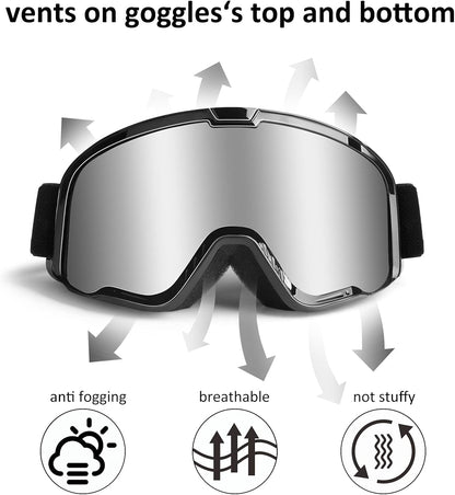 Motocross Goggles for Adult ATV, Motorcycle, Dirtbike & Offroad