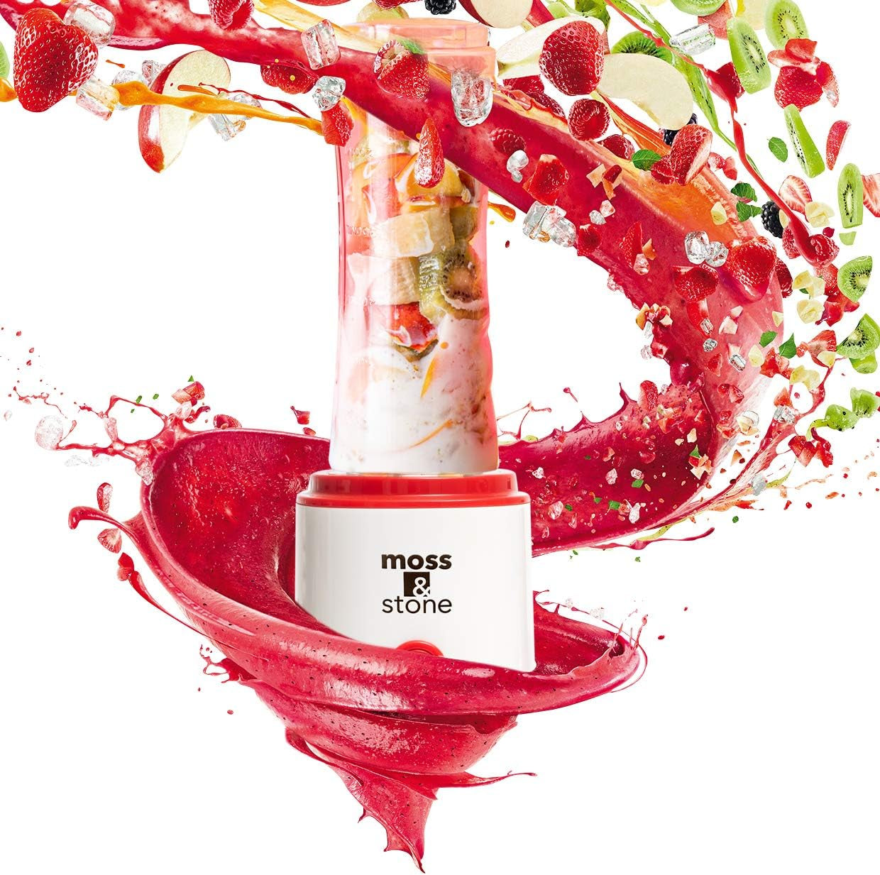 Single Serve Blender, White & Red, 20 Oz